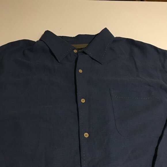 Nat Nast Men's XL Long Sleeve button Shirt Blue Silk Blend Luxury Originals - Picture 2 of 7
